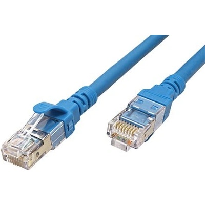Roline 21.15.2141 S/FTP patch kat. 6, Component Level, LSOH, 1m, modrý