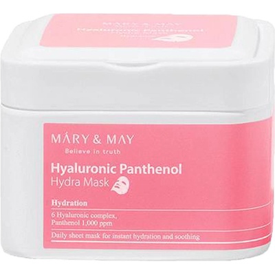 Mary&May Маски за лице 30 броя с 6 вида хиалуронова киселина и пантенол Mary&May Hyaluronic Panthenol Hydra Mask (30pcs)