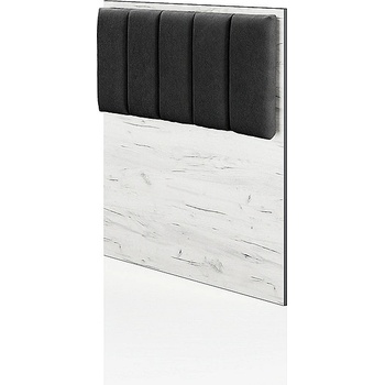 ИРИМ Тапицирана табла за единично легло Сити 2040 дъб крафт бял / плат сив