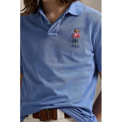 Памучна тениска с яка Polo Ralph Lauren (710969629)
