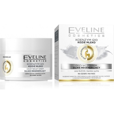 Eveline Cosmetics Q10 kozie mlieko pleťový krém regeneračný deň noc 50 ml