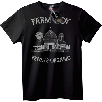 NOONEBRAND Тениска Фермерско Момче - 3XL, Black