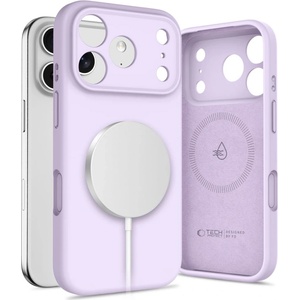 Tech-Protect Калъф Tech-Protect Silicone, съвместим с Magsafe за Iphone 18 Pro, светло лилав