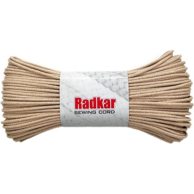 RADKAR šňůry na šití 5mm Sand - 100m návin