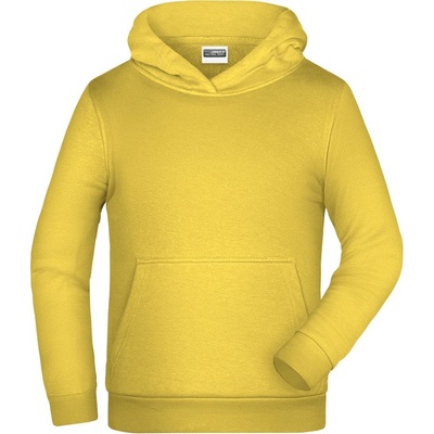 James Nicholson Dětská mikina s kapuci Basic Hoody Children Žlutá