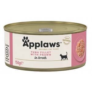 Applaws Tuna Fillet with Prawn in broth - Месни хапки риба тон със скариди в бульон 156 гр 2008CE-A
