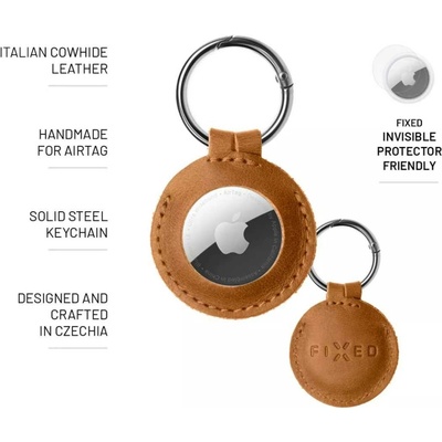 FIXED Case for AirTag hnědé FIXWAT-C2-BRW