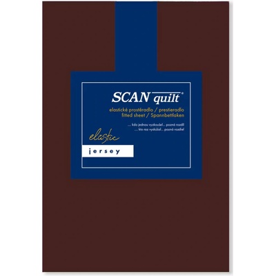 SCANquilt plachta Jersey Elastic Lycra tmavohnedá 180x200