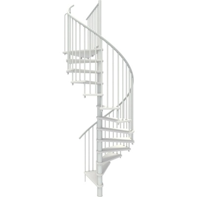 Minka STAIRS Kombinované točité schodisko Spiral Smart biela/biela pr. 160 cm