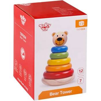 Image 1 of Tooky Toy - Дървена низанка, Мече TKF004