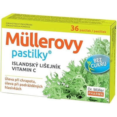 Dr. Müller Pharma MÜLLEROVE PASTILKY s island. lišajníkom a vit. C bez cukru 36 pastiliek