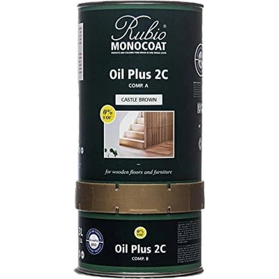 Rubio Monocoat Oil 2C Castle Brown - Двукомпонентно масло за вътрешна употреба 1.3л (3093)