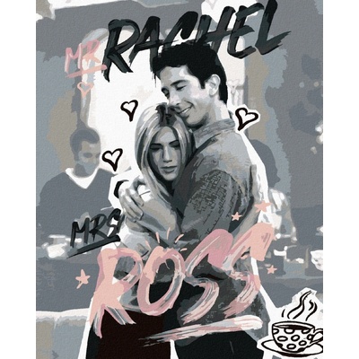 Zuty Ross a rachel II přátelé 40 x 50 cm vypnuté plátno na rám 8596530234418