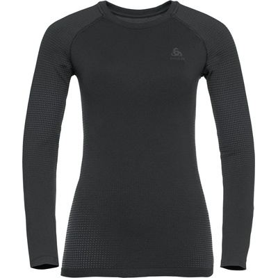 Odlo Дамско синтетично термобельо Odlo Women's BL Top Crew Neck L/S Performance Warm Eco Synthetic base layer - Black / New Odlo Graphite Grey - размер XL (114-1855-0115)