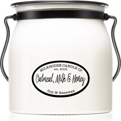 Milkhouse Candle Milkhouse Candle Co. Creamery Oatmeal, Milk & Honey ароматна свещ Butter Jar 454 гр