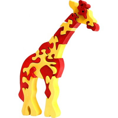 Fauna vkládací puzzle z masivu velká žirafa