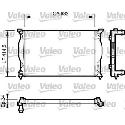 Chladič, chlazení motoru Valeo 732963