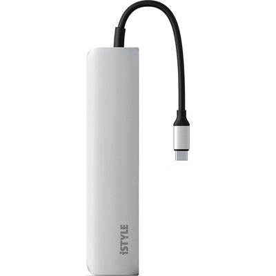 iSTYLE 6in1 Aluminium Hub 8K with USB-C connector - silver (K-PL9915112100074)