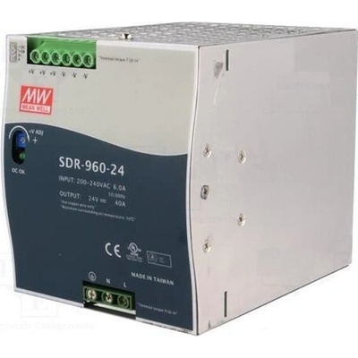 Mean Well SDR-960-24 Průmyslový napájecí spínaný zdroj 24V 960W na DIN
