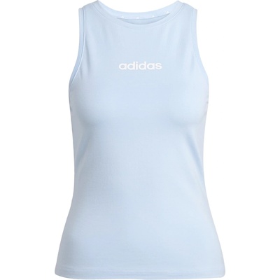 adidas Дамски потник Adidas Essentials Linear Slim Cotton Tank Top Womens - Glow Blue