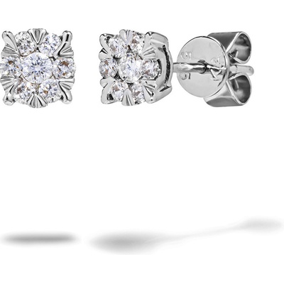 Blink-Blink krásne diamantové náušnice biele zlato 3082BDG