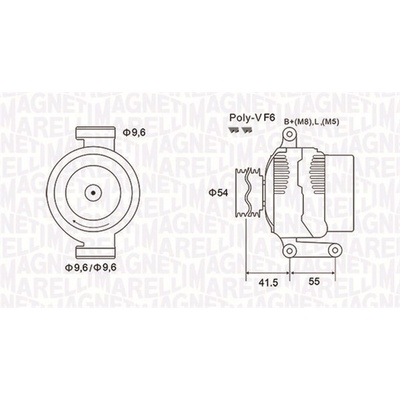 Alternátor MAGNETI MARELLI 063731855010