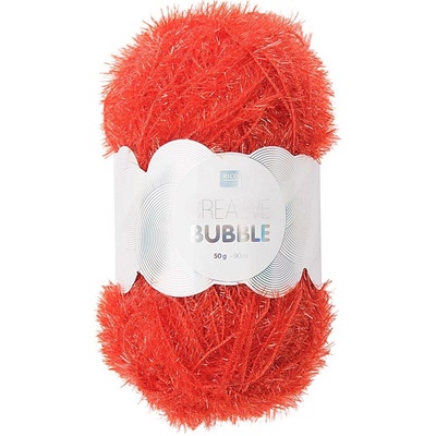Rico design háčkovací příze na výrobu žínek Creative Bubble odstín 006 červená - 1 ks