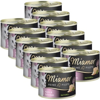 Miamor Feine Filets Naturell kura & šunka 12 x 156 g