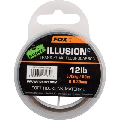 Fox Edges Illusion Soft Trans Khaki Fluorocarbon 50 m 0,30 mm 12 lb
