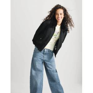 Marks & Spencer Бомбер яке с яка от изкуствен косъм, с технология Stormwear (6-16 години) Marks & Spencer черен Marks & Spencer | Cheren | Момичешки | 7-8 години