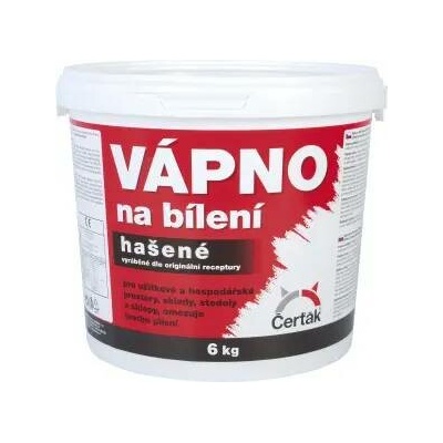 Vápno na bílení, hašená vápenná barva, Čerťák, 6 kg – Sleviste.cz