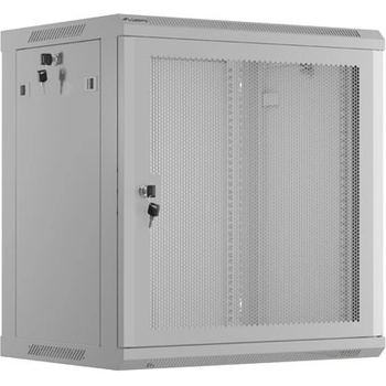 Lanberg rack cabinet 19" wall-mount 12U/600x450 with perforated door grey (flat pack) (WF01-6412-23S)