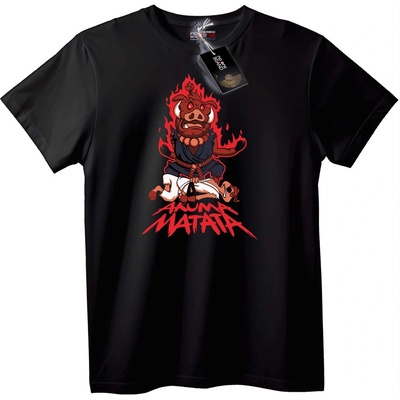 NOONEBRAND Тениска Горящ Глиган MATAK - 7XL, Black