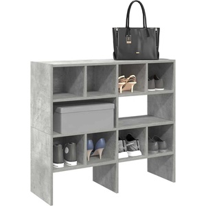 vidaXL Поставки за обувки, 2 бр, стифируеми, бетонно сив, 89, 5x30x40см (858846)