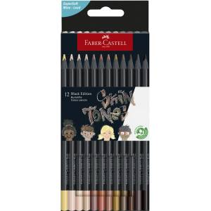 Faber-Castell Цветни моливи FABER-CASTELL Black Edition триъгълно черно тяло 12 броя FC116414 (FC116414)