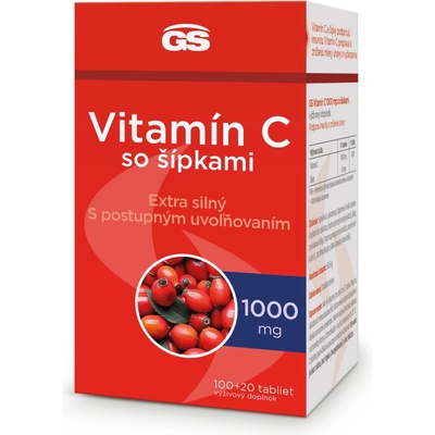 GS Vitamin C 1000 se šípky 100+20 tabliet
