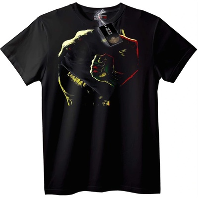 NOONEBRAND Тениска Силен Юмрук - 2XL, Black