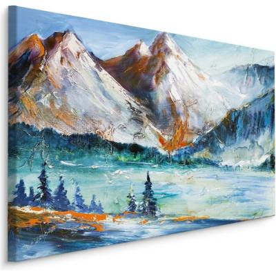 Plátno Malovaná Horská Krajina II. 100x70 cm