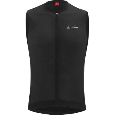 Löffler Мъжки потник за колоездене Löffler Bike Sleeveless Jersey Full-Zip Vent Mid Cycling singlet - Black - размер 56 (EU) (056-3934-0116)