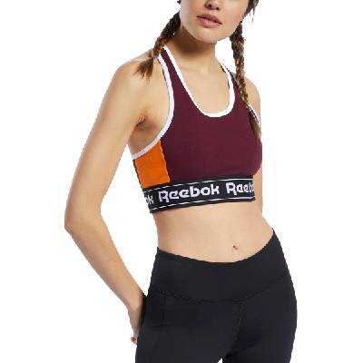 Training Essentials Linear Logo Low-Impact Bra Maroon - M