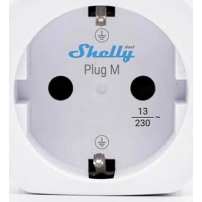 Shelly Смарт контакт Shelly - Plug M Gen3, Wi-Fi, Matter, бял (Shelly Plug M Gen3)