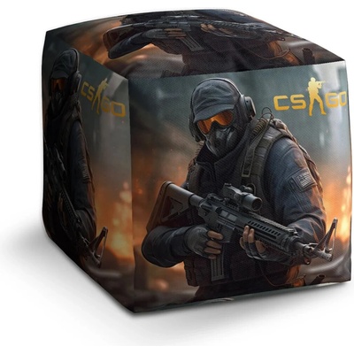 Sablio Taburet Cube CS:GO Vojak 2: 40x40x40 cm