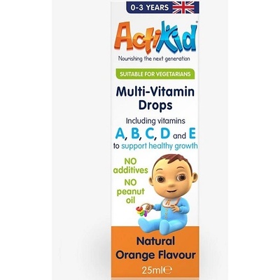 ActiKid Multi-Vitamin Drops, Natural Orange Flavour, 25 ml