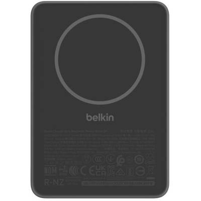 Belkin Преносим заряден акумулатор Belkin BoostCharge Slim Magnetic 5000 mAh, черен (BPD010HQBK)
