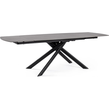 Bizzotto Трапезна разтегателна маса Joakim, 160-240x90 см, сива, мраморен ефект (0731280)