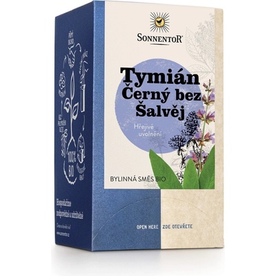 SONNENTOR - Мащерка Черен бъз, градински чай, пакетчета чай, био, 18 бр