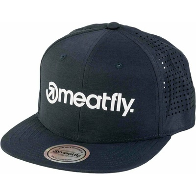 Meatfly шапка с козирка Keery Perfor Snapback Petrol / White Logo Meatfly | Cheren | МЪЖЕ | ЕДИН РАЗМЕР