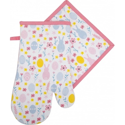 Kuchyňský SET rukavice/chňapka EASTER JOY 18x30 cm/20X20 cm ESSEX, 100% bavlna