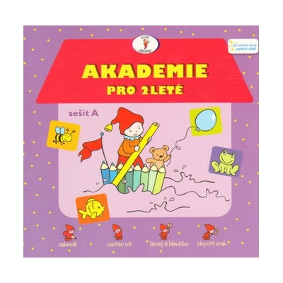 Akadamie pro dvouleté sešit A omalovánky se samolepkami