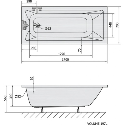 Polysan NOEMI 170 x 70 cm 71708 – Zboží Mobilmania